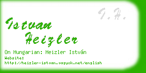 istvan heizler business card